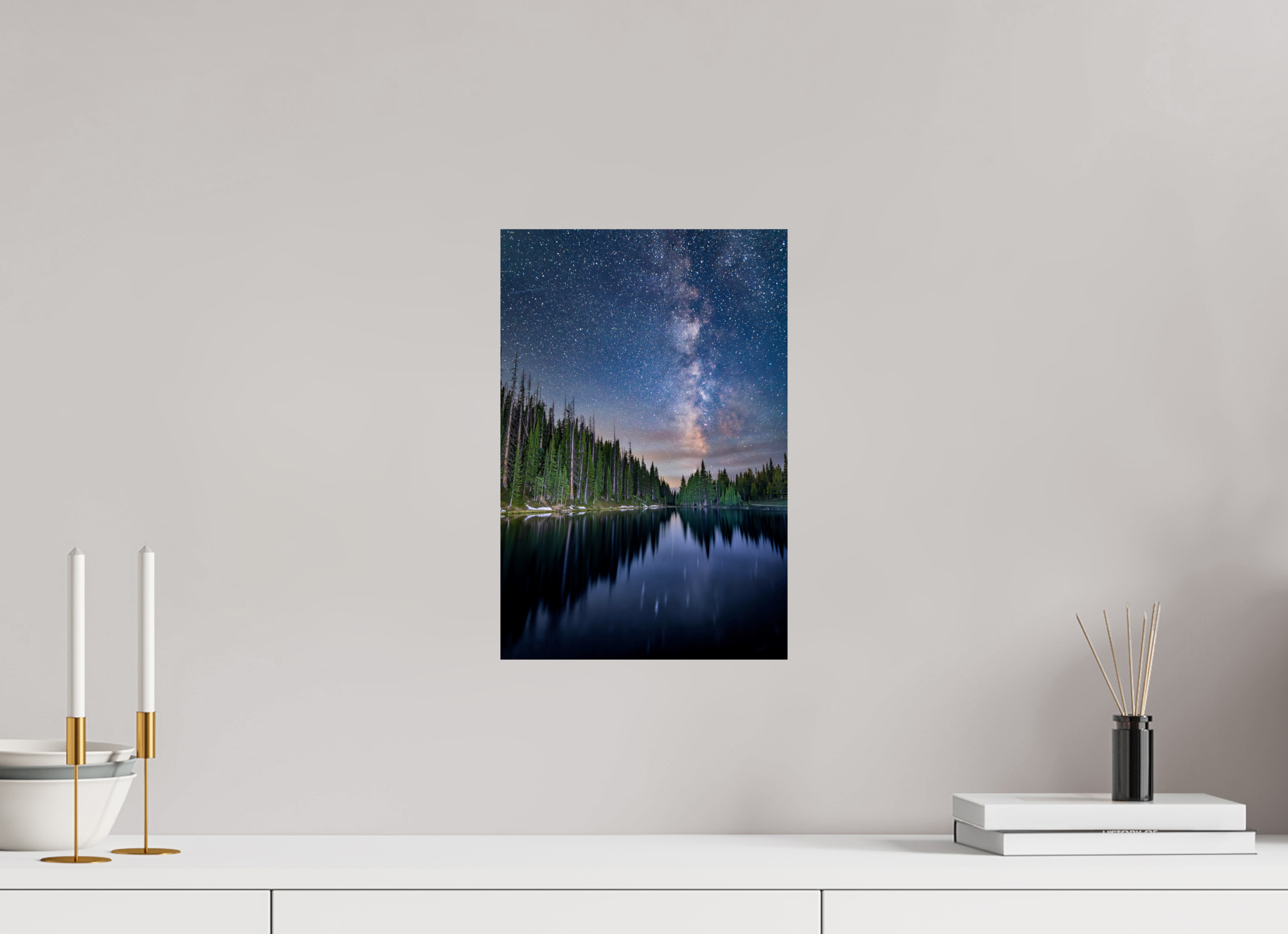 10 x 15″, Photo Print On Fuji Crystal DP II Rocky Mountain National Park Milky Way Reflection