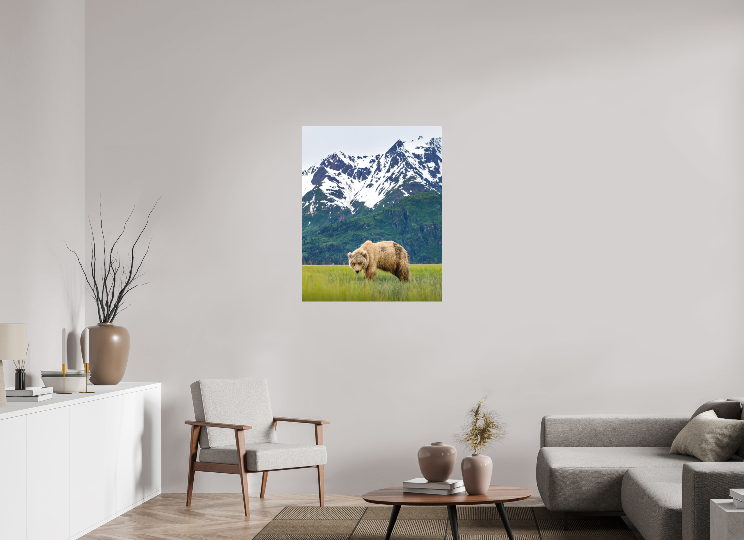 31 x 38.7″, Matte Photo Print Fuji Crystal DP II Brown Bear Lake Clark Alaska