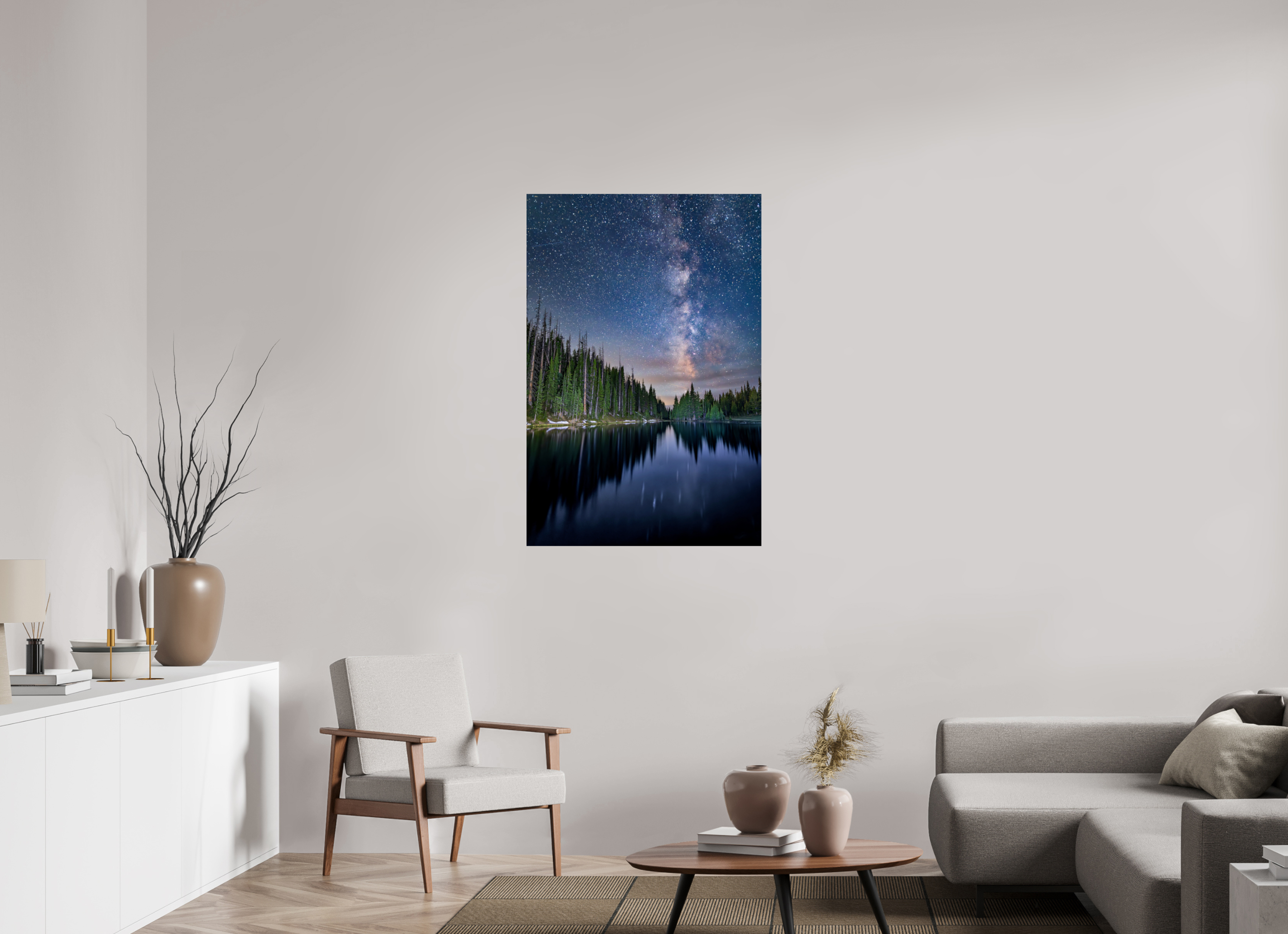 30 x 45″, Photo Print On Fuji Crystal DP II Rocky Mountain National Park Milky Way Reflection