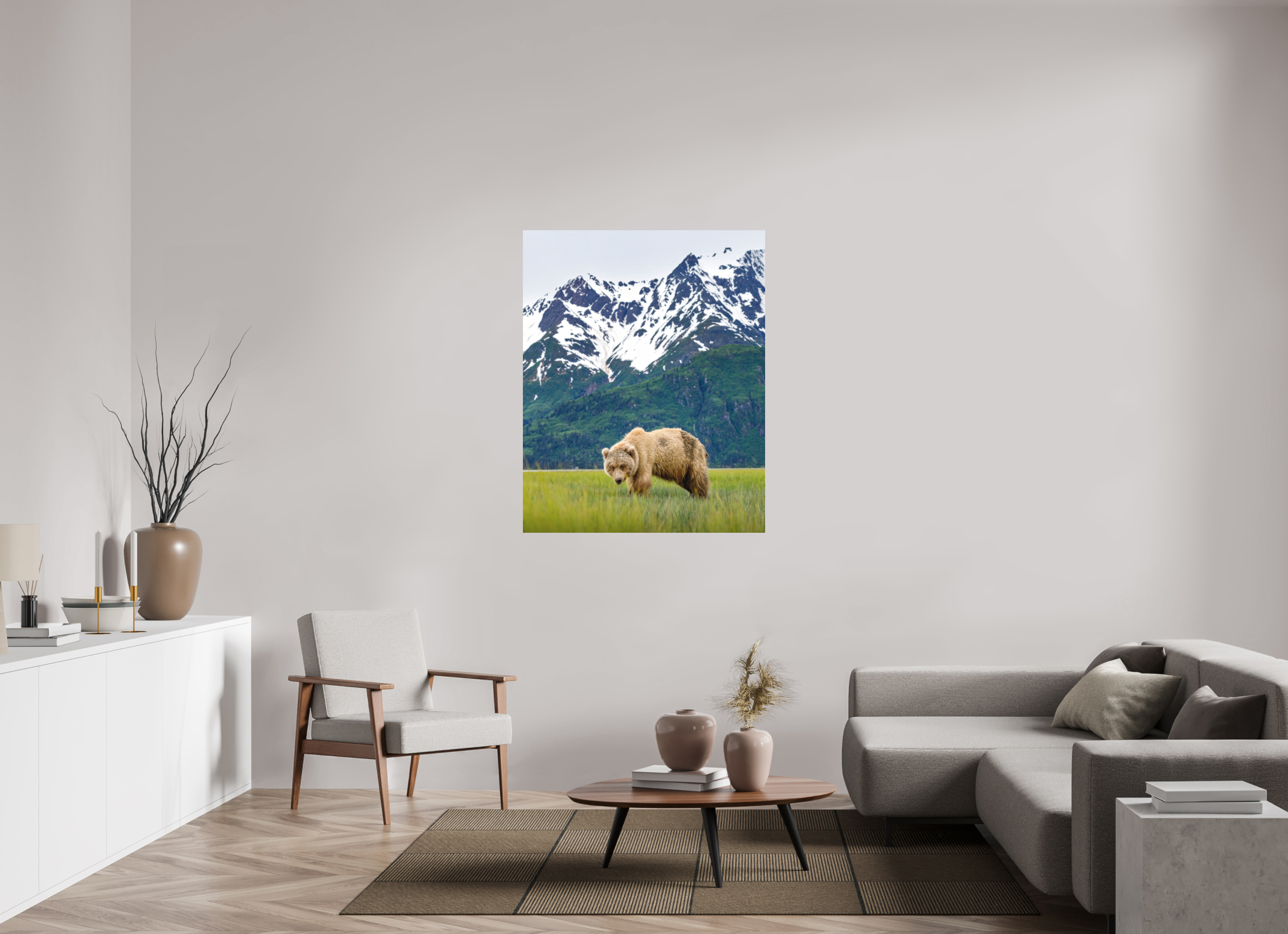 39 x 48.7″, Matte Photo Print Fuji Crystal DP II Brown Bear Lake Clark Alaska