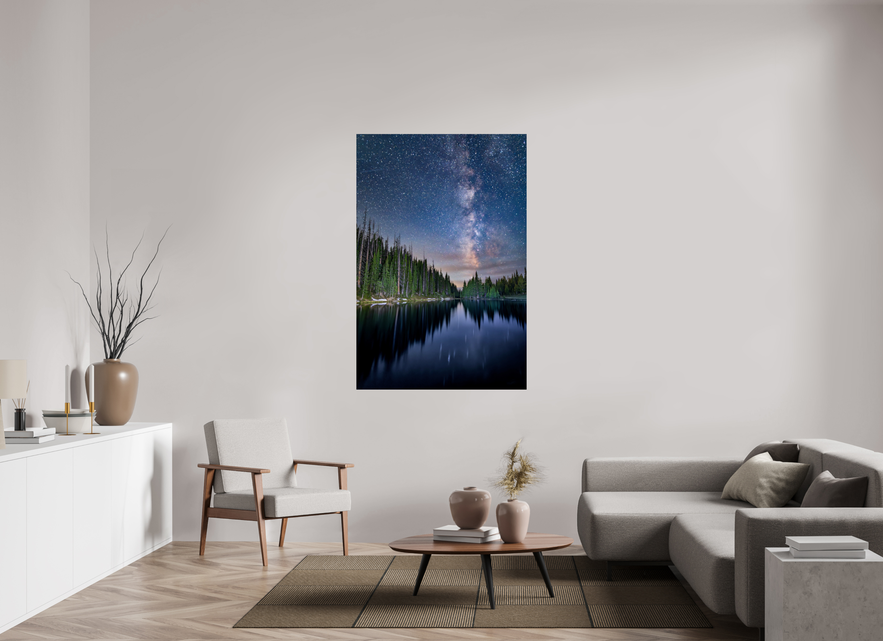 40 x 60″, Photo Print On Fuji Crystal DP II Rocky Mountain National Park Milky Way Reflection