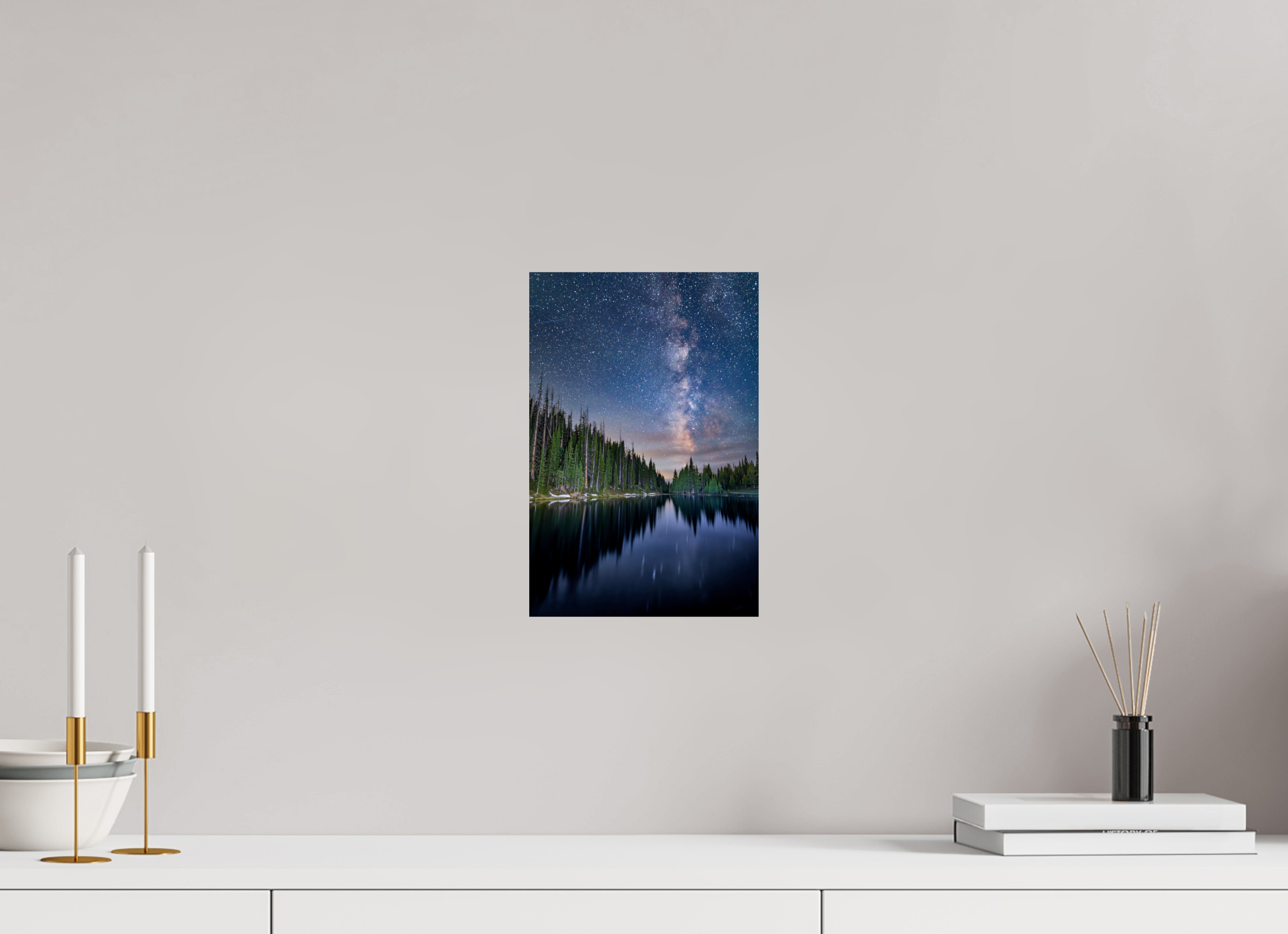 8 x 12″, Photo Print On Fuji Crystal DP II Rocky Mountain National Park Milky Way Reflection
